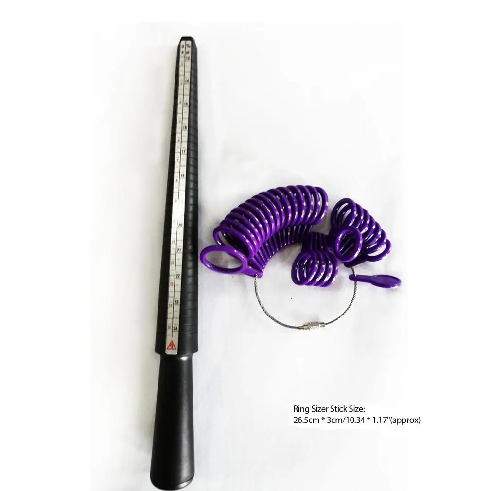 

TSK Plastic Ring size Ring Sizer Stick Mandrel of the Measure Tool Gauge Finger Jewelry Set with LOGO