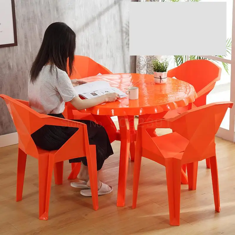 Пластиковый стол для улицы и стула набор ночной рынок киоски барбекю обеденный