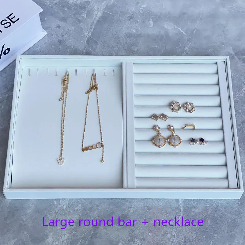 Поднос для демонстрации колец и серег из ПУ кожи органайзер модных ювелирных