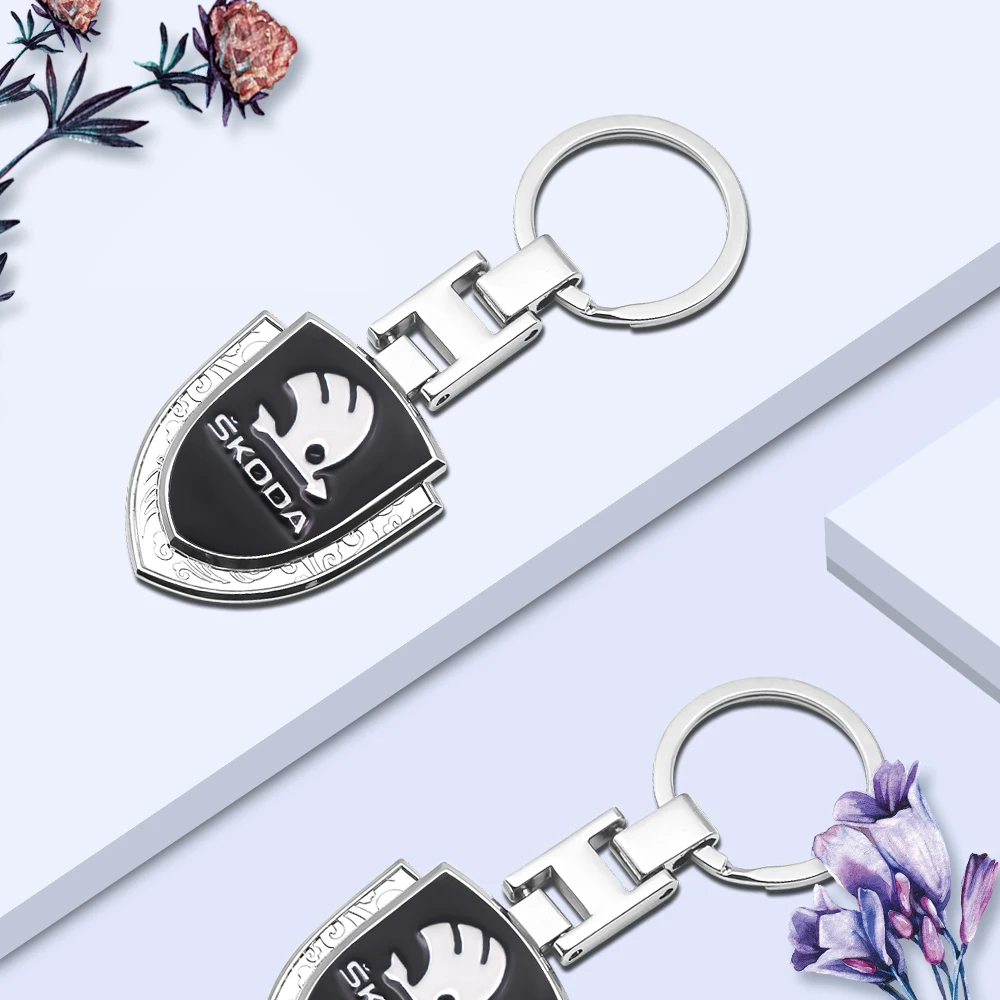 Автомобильный 3D металлический брелок 1 шт. автомобильный Стайлинг модный для Skoda