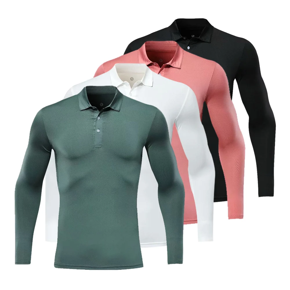 Новая одежда для гольфа дышащая рубашка с длинным рукавом 4 цвета на