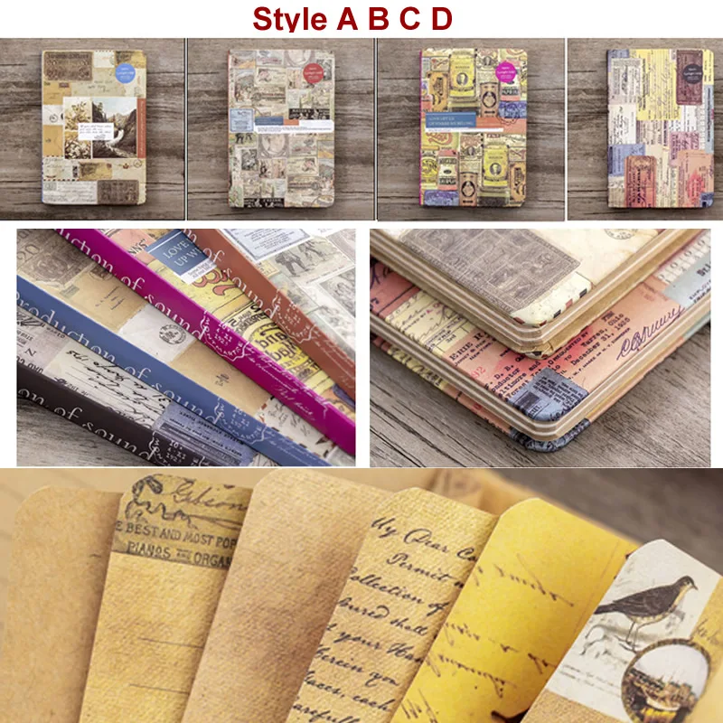 Винтажный блокнот A5 бумажный для рукоделия пустые страницы школьный подарок