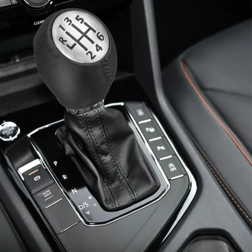 

6 Speed PU Leather Gear Shift Shifter Knob Lever Stick for Renault Megane Clio L.aguna Scenic For Vauxhall Opel