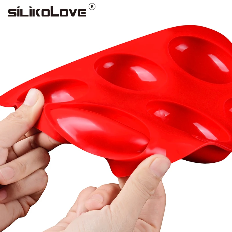 Овальная форма для мыла SILIKOLOVE 6 полостей многоразовая силиконовая сделай сам мод