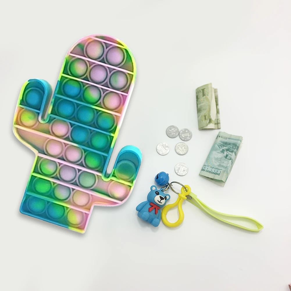 Caja de l&aacute;pices de burbujas para ni&ntilde;os, juguetes sensoriales, art&iacute;culos de papeler&iacute;a de silicona, bolsa de almacenamiento, juguetes antiestr&eacute;s para aliviar el estr&eacute;s-2