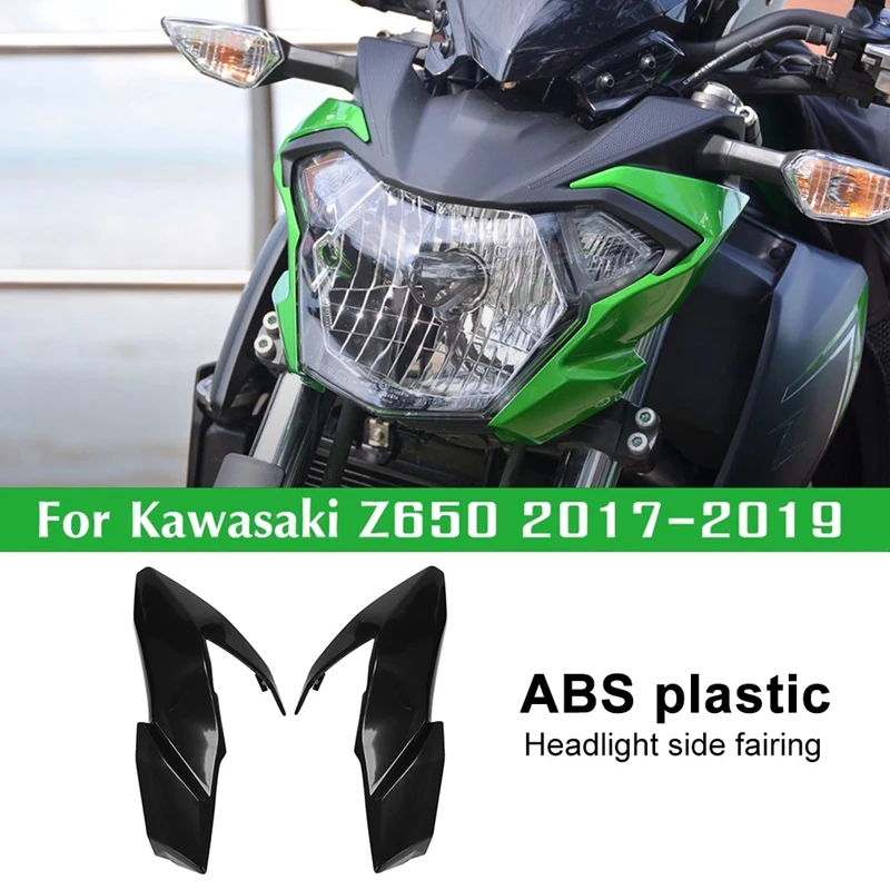 

Motorcycle Side Cover Head Cowl Headlight Side Frame Fairing Suitable for Kawasaki Z650 2017 2018 2019