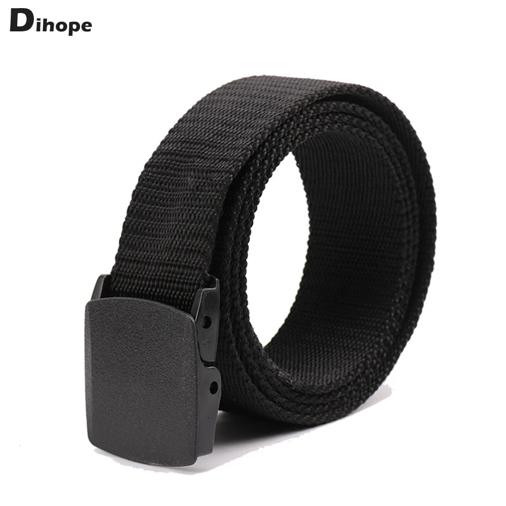 

Dihope Army Men Belts Unisex Nylon Metal Belt For Men High Quality Outdoor Waist Belts Plastic Buckle Military Tactical Strap