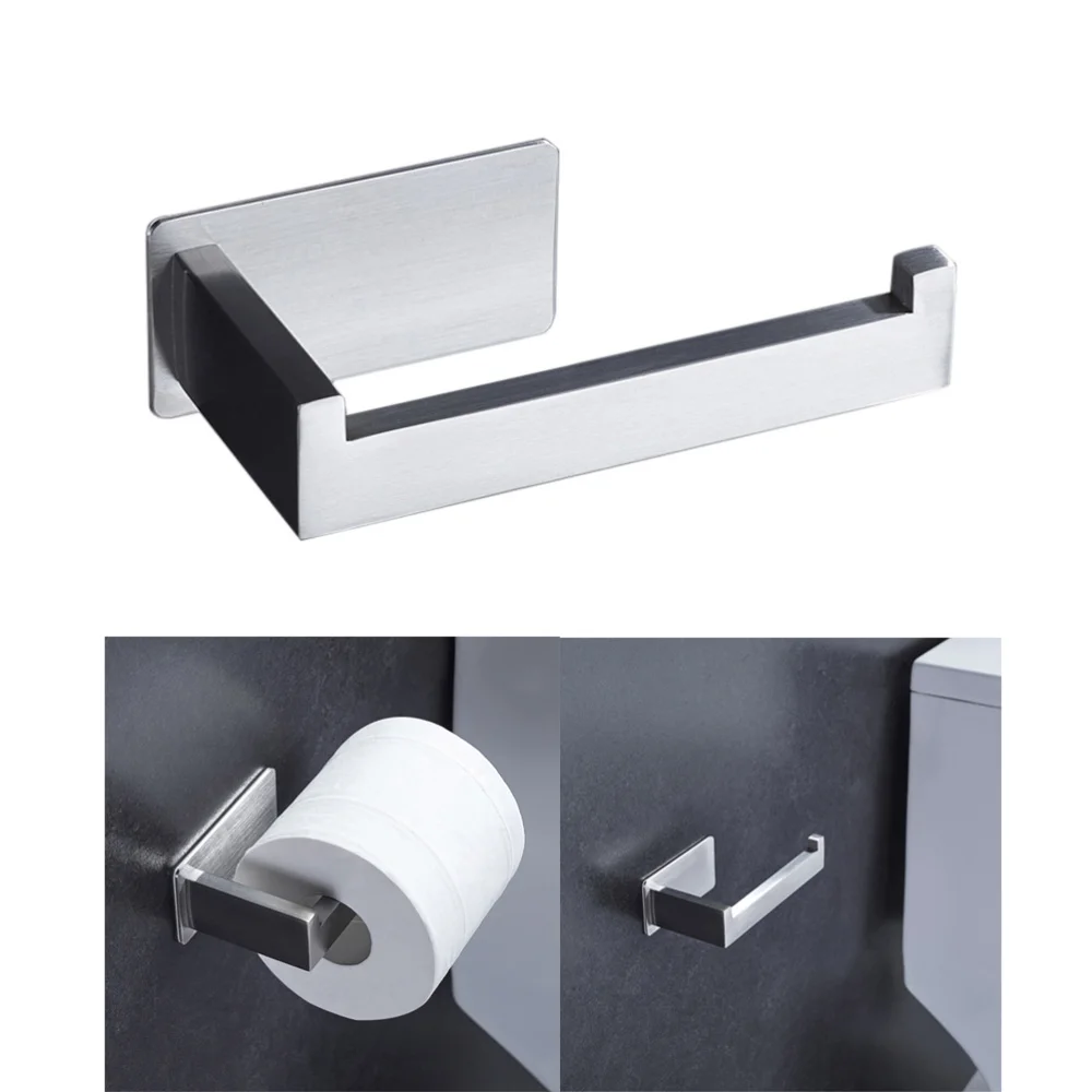 

304 Stainless Steel Kitchen Tissue Hanging Bathroom Toilet Roll Paper Organizer Towel Rack