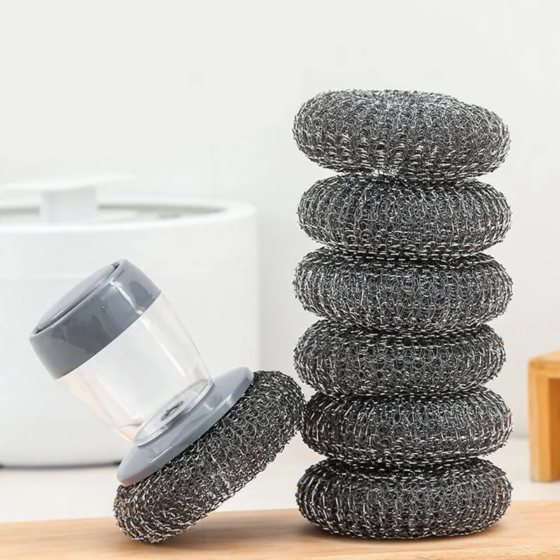 

Pressing Cleaning Brush Rust Pot Cleaner Pans Scrubber Rust Remover Scraper Soap Storage Brush Kitchen & Home Wire Brush
