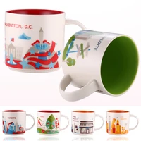 modern design art travel mugs coffee cups fashion print ceramic creative coffee cup milk mug kawaii breakfast tazas mug bc50mkb