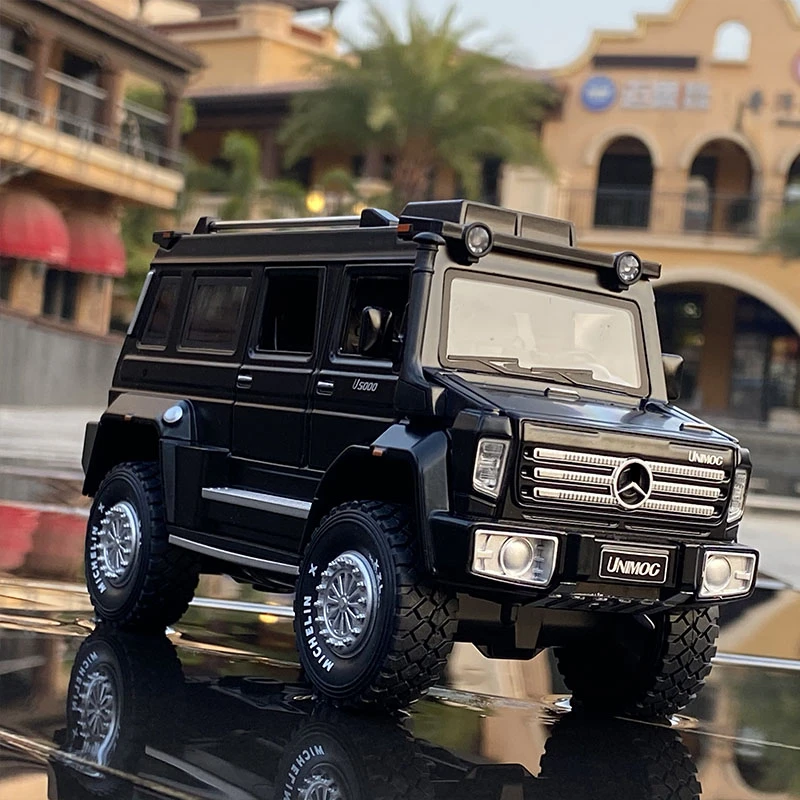 1:28 Unimog U5000 внедорожник модель автомобиля из сплава Литые и игрушечные автомобили
