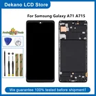 ЖК-дисплей для Samsung Galaxy A71 A715 A715F A715FD A715FDS A715FDSN, черный сенсорный экран, дигитайзер, датчик, стекло, рамка в сборе