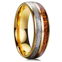 20 styles stainless steel ring red mahogany inlaid craftsmanship mens and womens rings fashion creative jewelry accessories