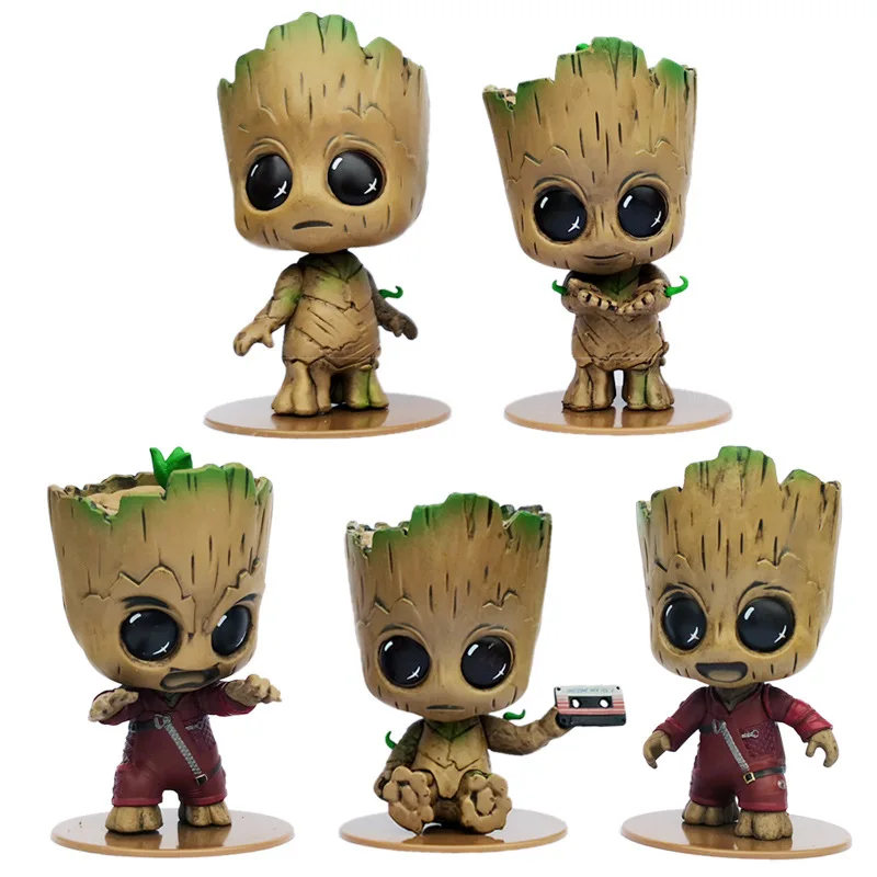 Marvel Avengers HT Grut дрожащие куклы Декорации для салона автомобиля орнаменты