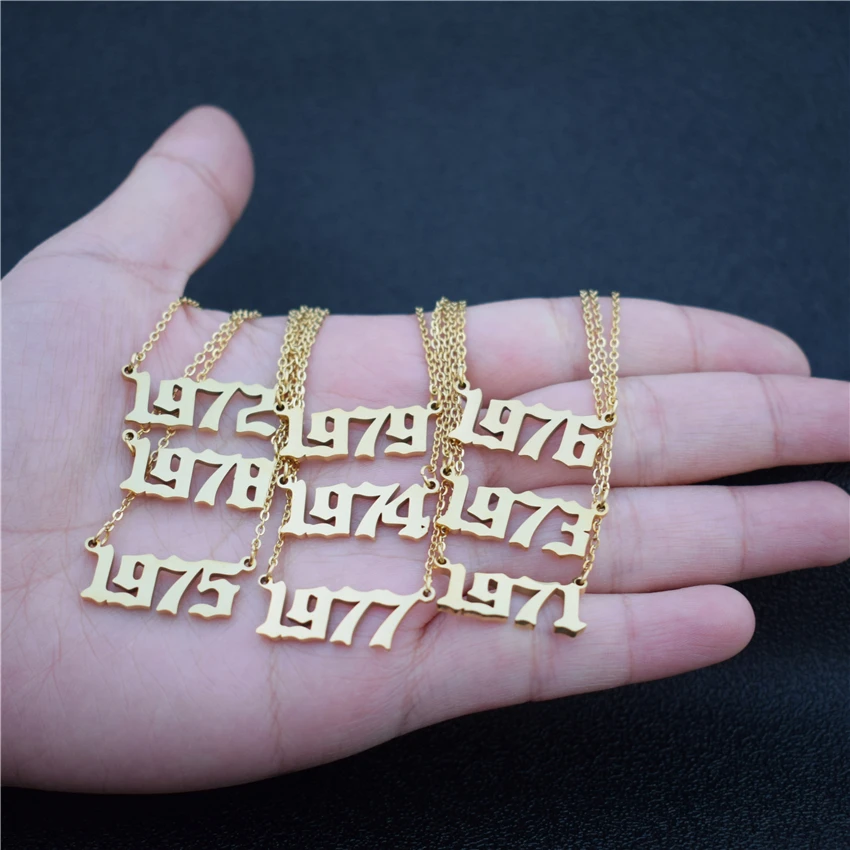 

Stainless Steel Christmas Gift Necklace Belongs To Its Own Birth Year 1970 1971 To 2020 Pendant Necklace Jewelry Birthday Gift