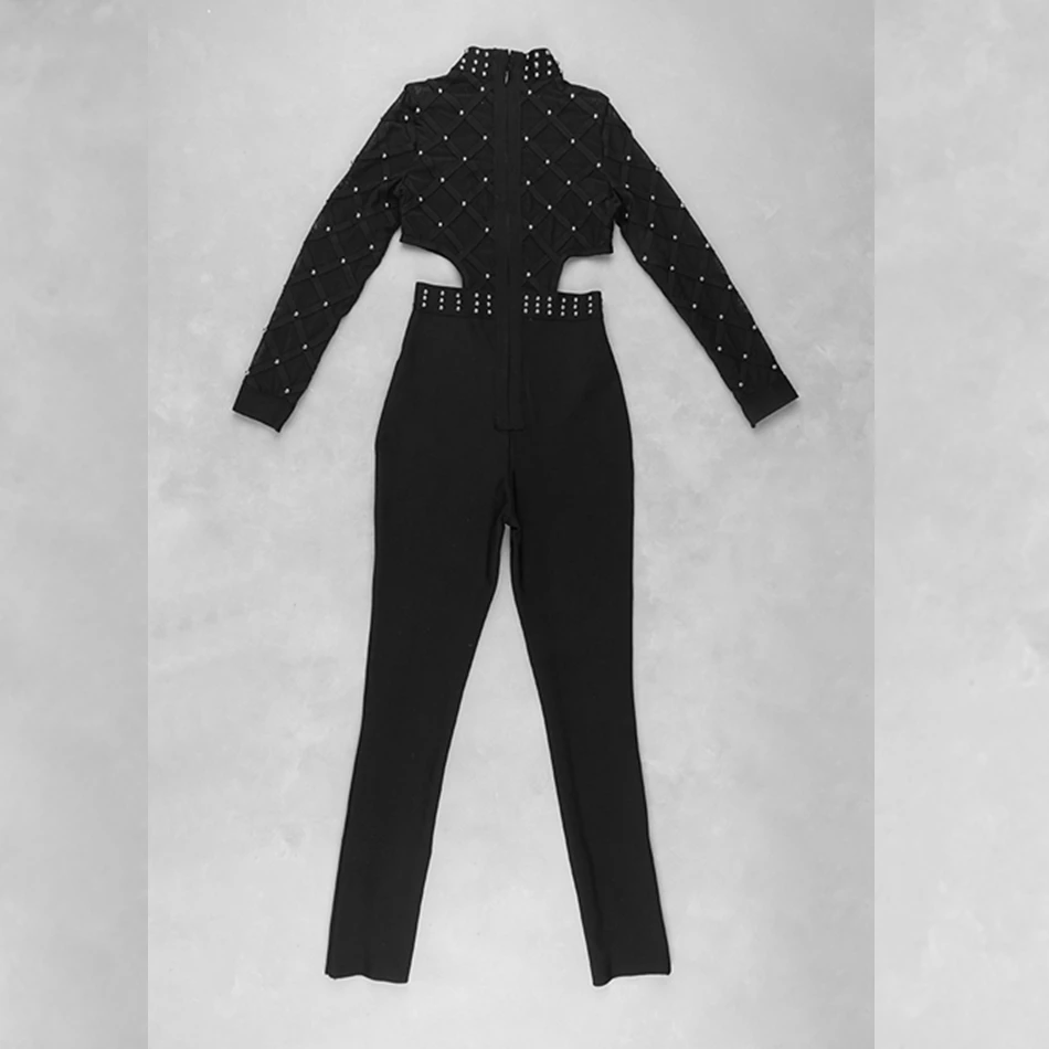 Модные черные с длинным рукавом 2019 сексуальные бусы сетка для женщин