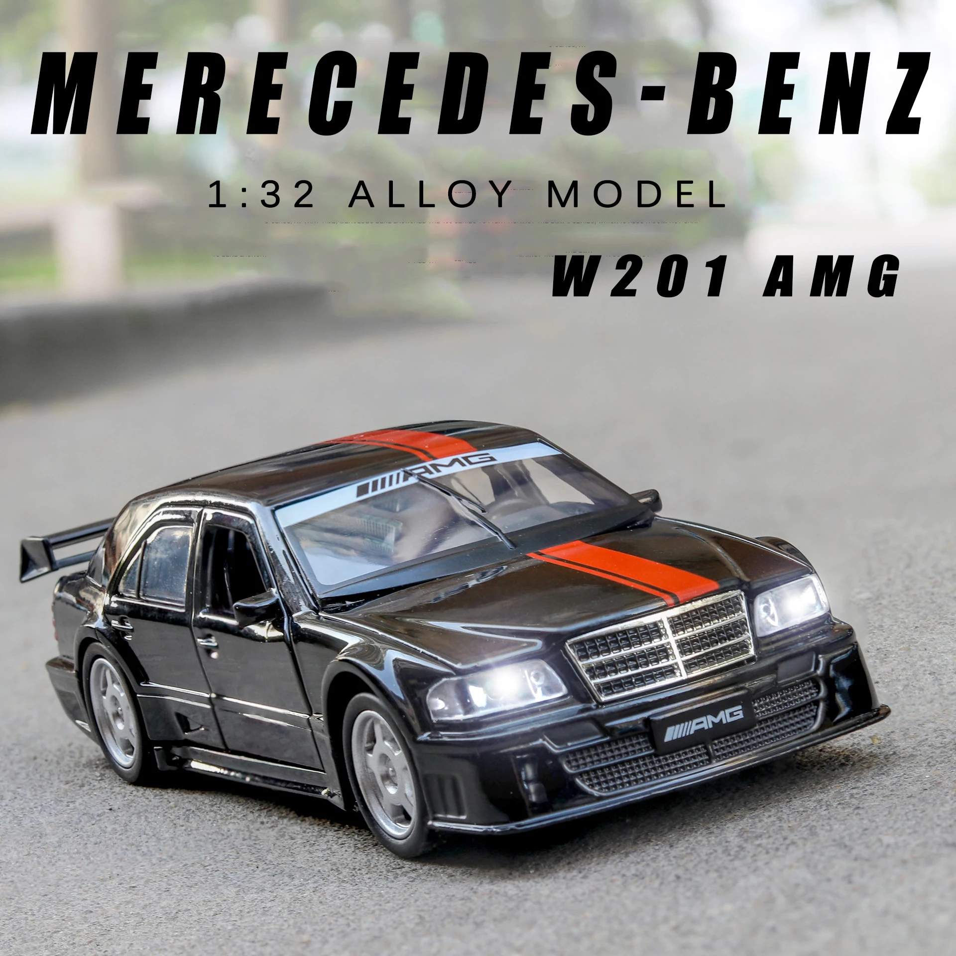 

Модель автомобиля из металлического сплава, 1:32, Merecedes-Bens W201 AMG DTM