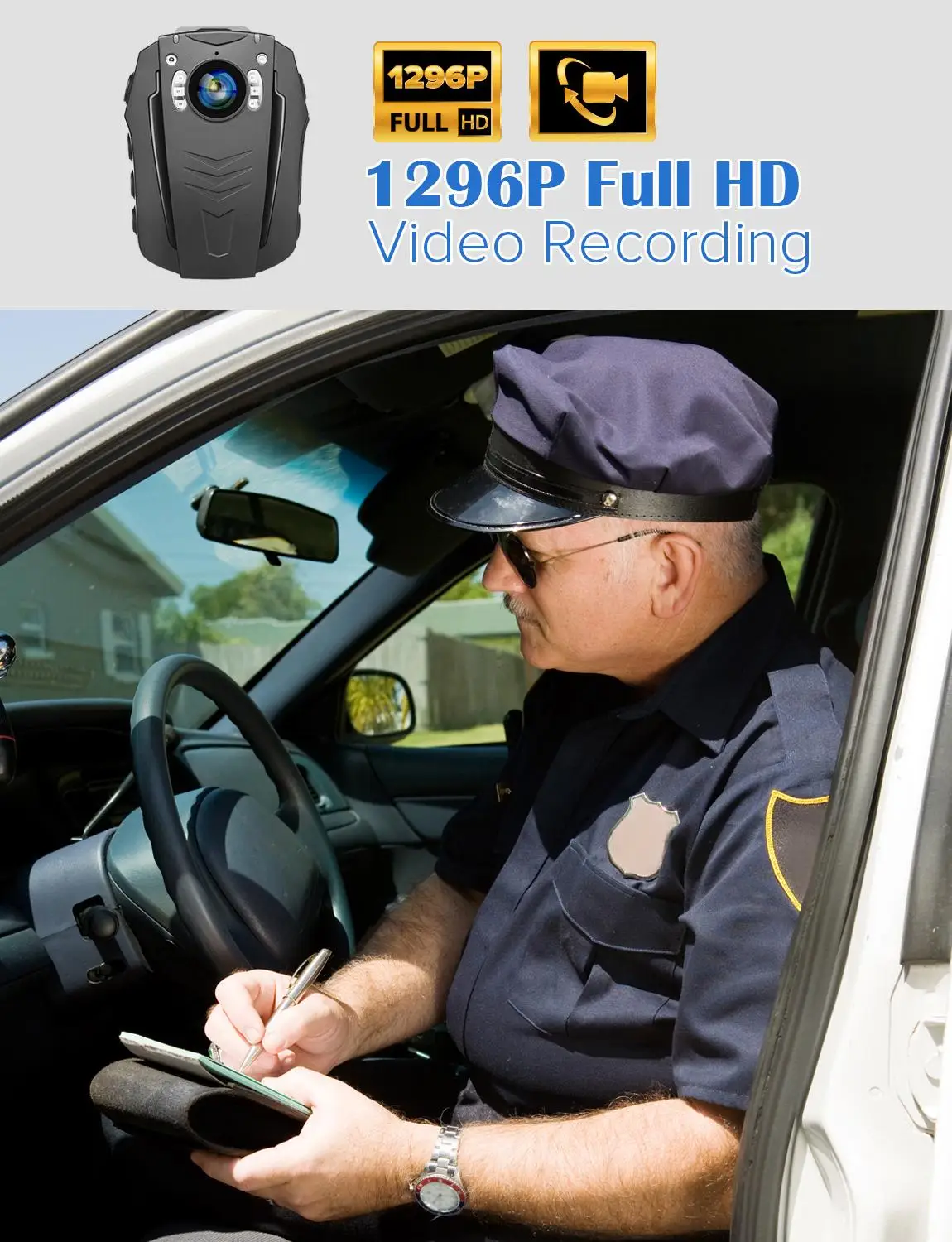 Полицейская камера BOBLOV PD70 с Wi-Fi 1296P носимый корпус ИК-камера ночного видения