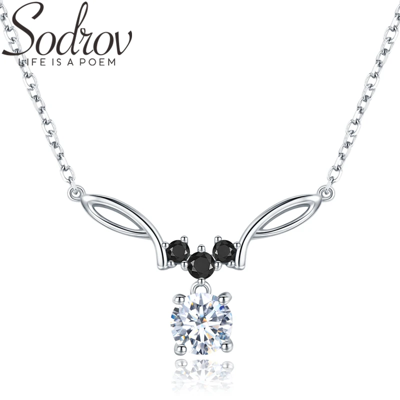 

SODROV 2019 New Arrival Classic Real 925 Sterling Silver Pendant Necklaces Women Wedding Jewelry for Women K025