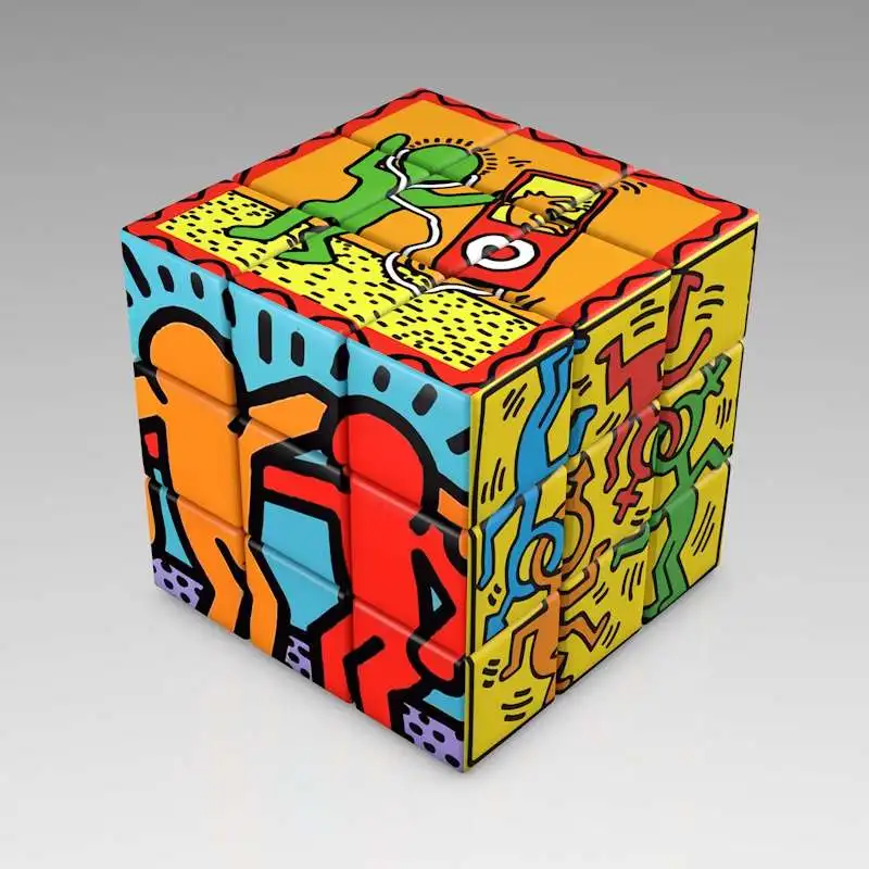 

Custom Made Magic Cube 3x3x3 Landscape UV Print Speed Puzzle 5.7cm cubo magico for Children Adult toys colorful stickless toy