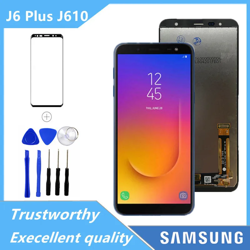 ЖК дисплей 6 0 дюйма для Samsung Galaxy J6 + J610 J610F J610FN сменный экран Plus дисплея|Экраны