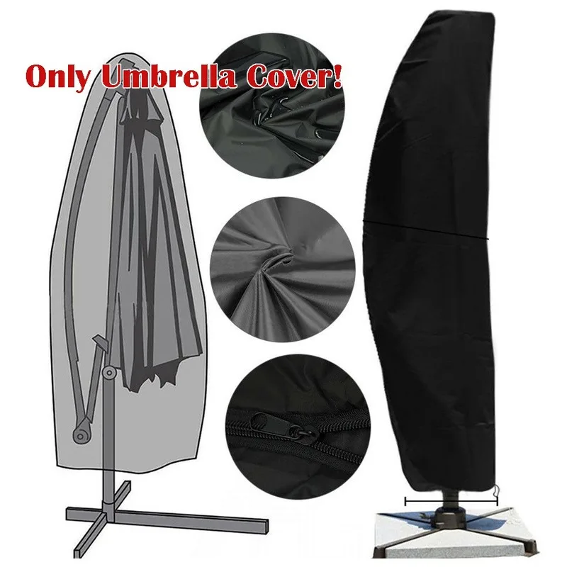 

Banana Parasol Cover Cantilever Umbrella Patio Outdoor Garden 210D Oxford Weatherproof Umbrella Cover S M L All-Purpose Covers