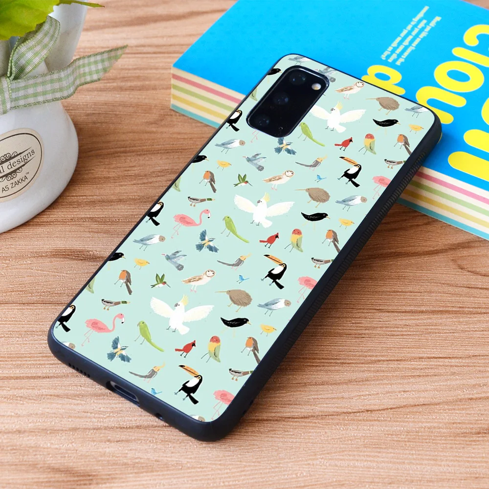 

For Samsung Galaxy Bird Pattern Soft TPU border Samsung Galaxy Case