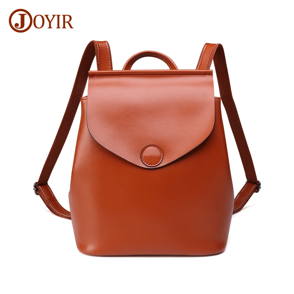 JOYIR женский кожаный рюкзак модные женские рюкзаки Mochila Женская Повседневная сумка на плечо для женщин школьная сумка Mochila - Цвет: Orange Backpack