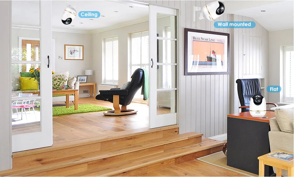 ZOSI 1080P HD Wifi беспроводная домашняя ip-камера безопасности 2.0MP ИК-Сеть CCTV камера видеонаблюдения с двусторонним аудио Радионяня