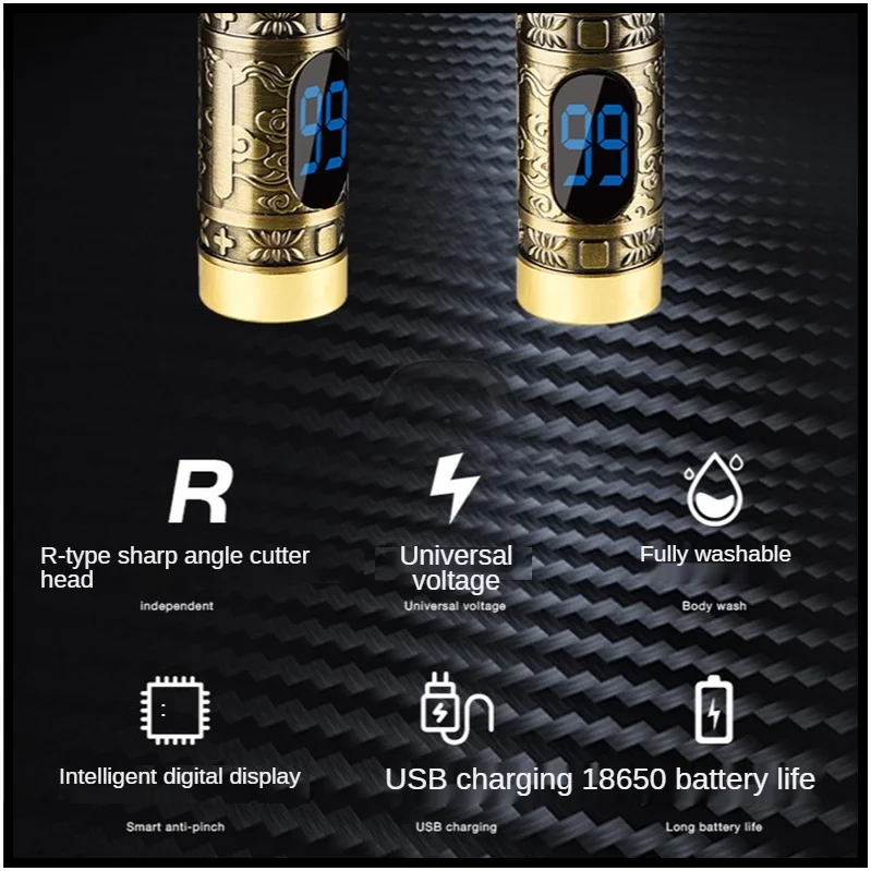 

LCD Bald Dustproof Hair Clipper Electric Hair Clipper Cordless Razor Men's Electric Hair Clipper Styling Salon Oil Head Artifact