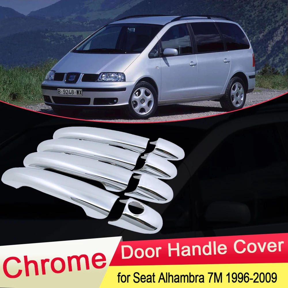Для Seat Alhambra MK1 7M 1996 ~ 2009 хромированная Дверная ручка Крышка внешняя отделка Catch