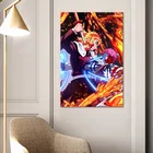 Картина на холсте, рассекающая демонов (Kimetsu No Yaiba), Настенная картина, декор для гостиной