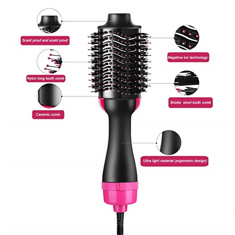 

One Step Hair Dryer Brush Professional Hair Straightener Multifunctional Hair Negative Ion Hot Air Comb Straightening Comb
