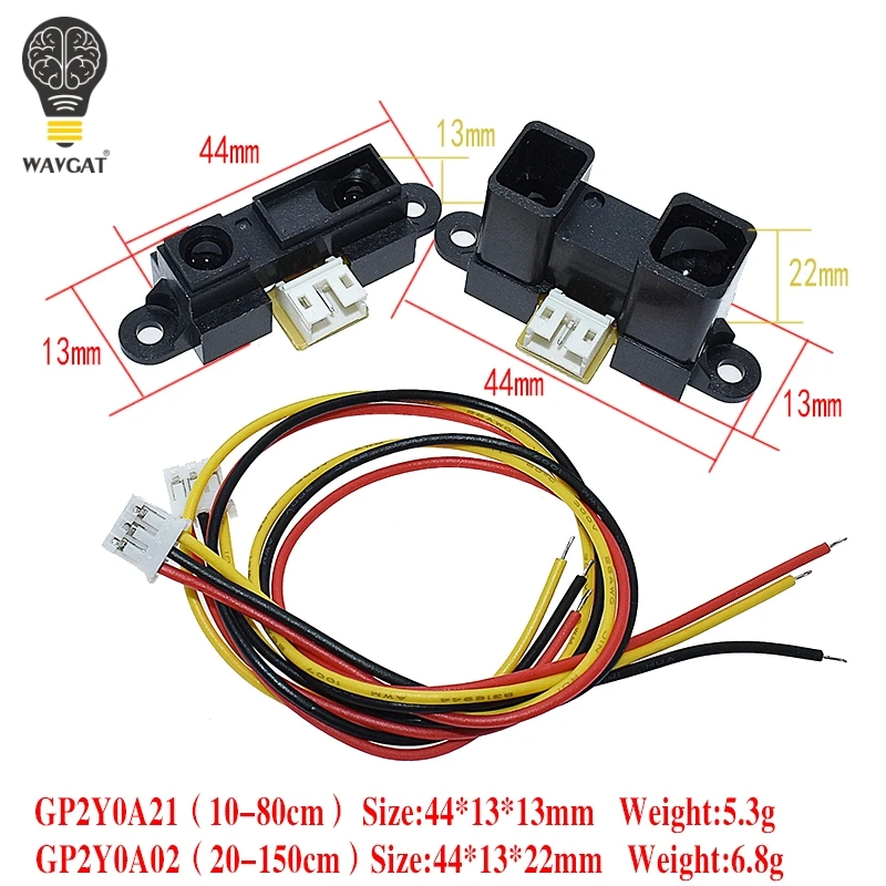 GP2Y0A21YK0F 10-80 см GP2Y0A21 GP2Y0A02YK0F 20-150 см Инфракрасный датчик приближения ик аналоговый датчик расстояния инфракрасный датчик расстояния