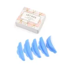 Синиепрозрачные силиконовые накладки для завивки ресниц, 5 пар