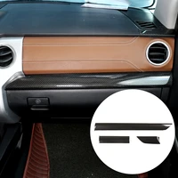 3 pcs car interior dashboard decorate panel strip console trim cover for toyota tundra 2014 2021 abs sport red or carbon fiber