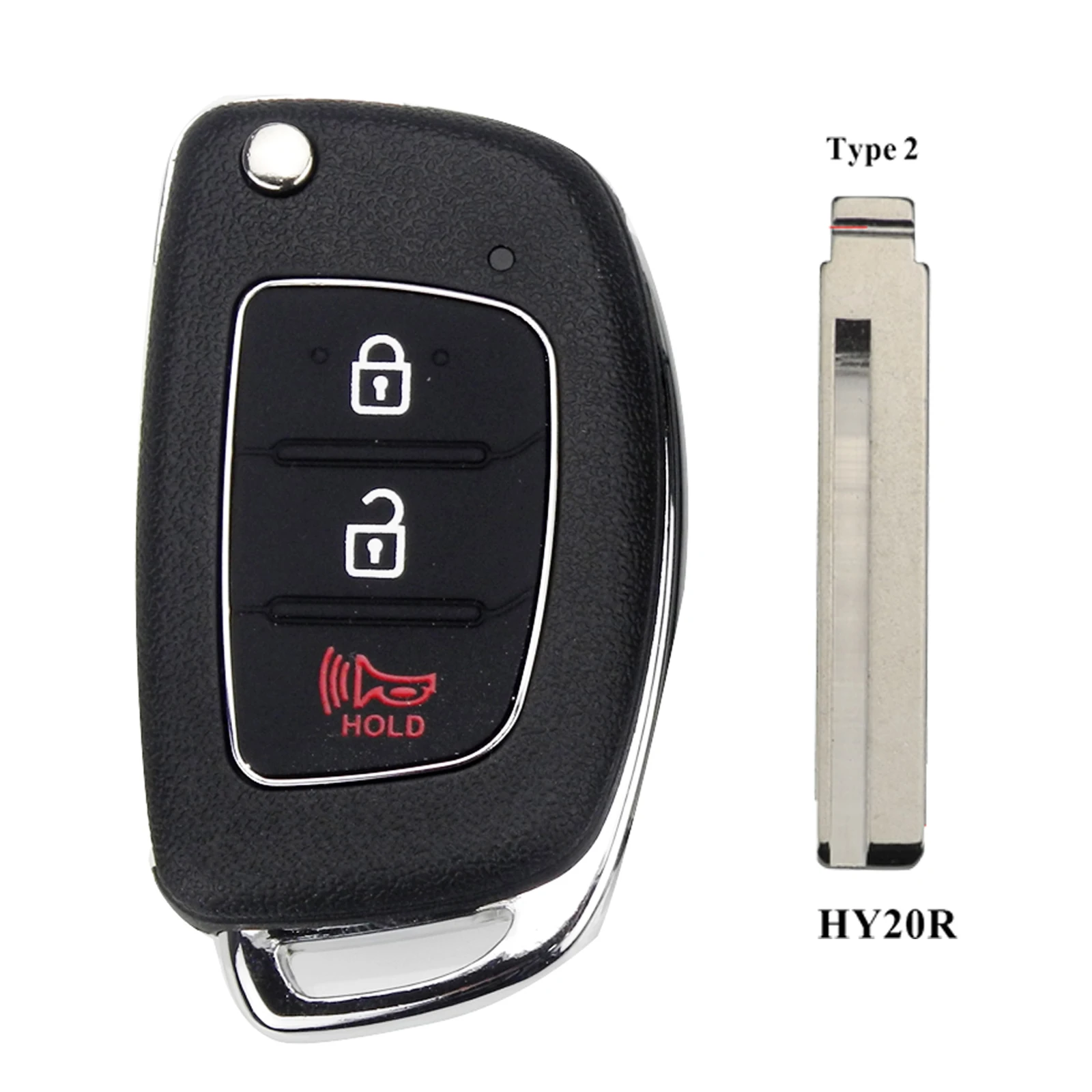 HY20R Для hyundai HB20 IX35 I45 SANTA FE Accent I40 I20 HY15/HY20/TOY40 3 кнопки дистанционного ключа - Цвет: HY20R
