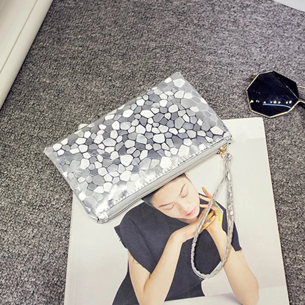 Женский кошелек для монет Aelicy элегантный клатч с камнями и блестками дорожные