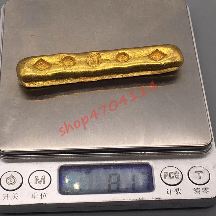 

Gilded gold ingot, barefoot gold, Lichang gold shop gold bar small gold ingot, exquisite handicraft, collection