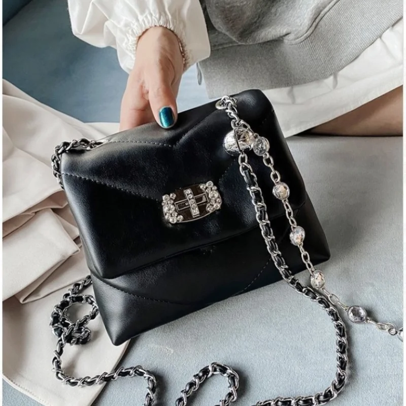 

High Quality Ladies Chain Shoulder Bag 2021 New Trendy Fashion Messenger Bag Net Celebrity Korean Version Small Square Bag