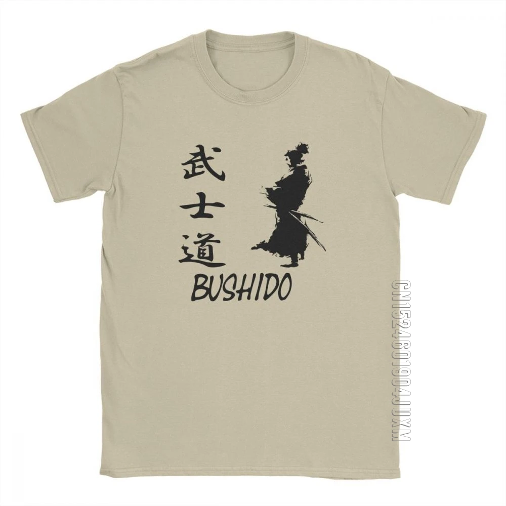 

Bushido Men's T-Shirts Japanese Martial Arts Way Of The Samurai Hipster Cotton Short Sleeve Tees O Neck T-Shirt Adult Tops
