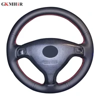 gkmhir diy black artificial leather car steering wheel cover for opel astra g 1998 2007 zafira a 1999 2005 chevrolet sail 2003