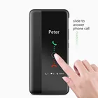 Зеркальный флип-чехол для смартфона huawei P20 P20PRO P30 P30lite P30 Pro P40 P40 Pro Mate20 20PRO 30 30PR с боковым окошком