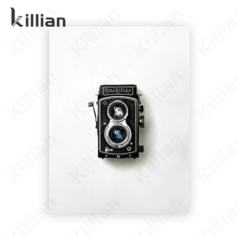 Винтажная черно-белая пишущая машинка фотография картина плакат холст печать