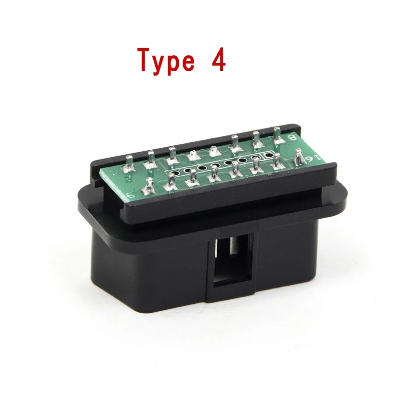 6 типов 16 PIN OBD2 Мужской автомобиль/Грузовики разъем OBDII J1962 разъем проводка для диагностического инструмента DIY оболочки