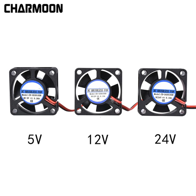 Мини-вентилятор Reprap Dc 5v 12v 24v 2pin бесщеточный 3010 вентилятор 30mm 30x30x10mm маленький