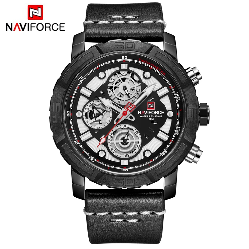 Часы NAVIFORCE мужские кварцевые аналоговые с датой 24 часа спортивные военные