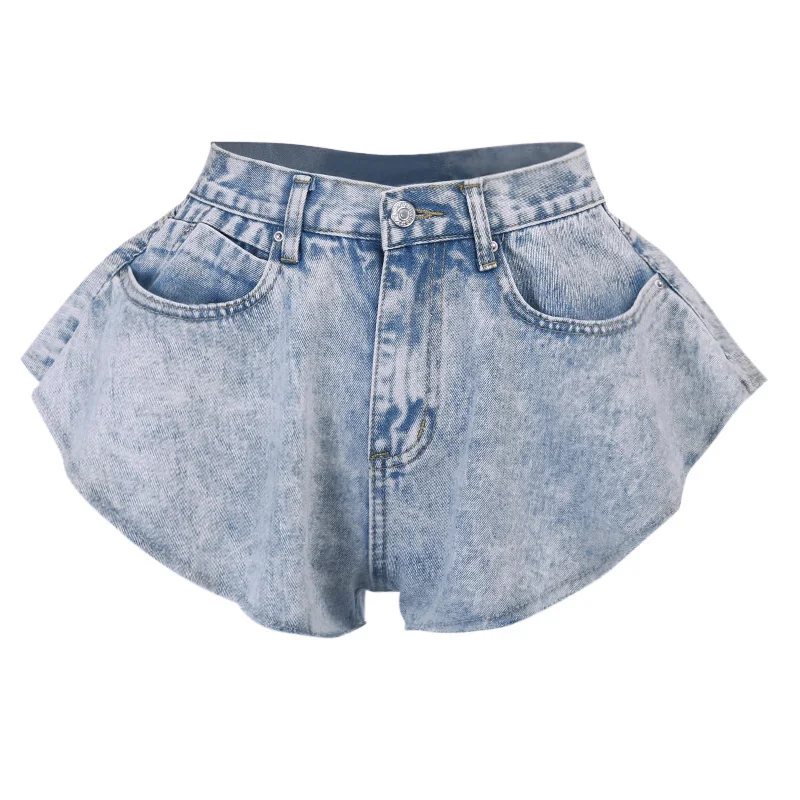 

Korena Style Women Fashion Denim Shorts Multi-pocket Sexy Mini Shorts High Waisted Personality Short Jeans Chic Streetwear