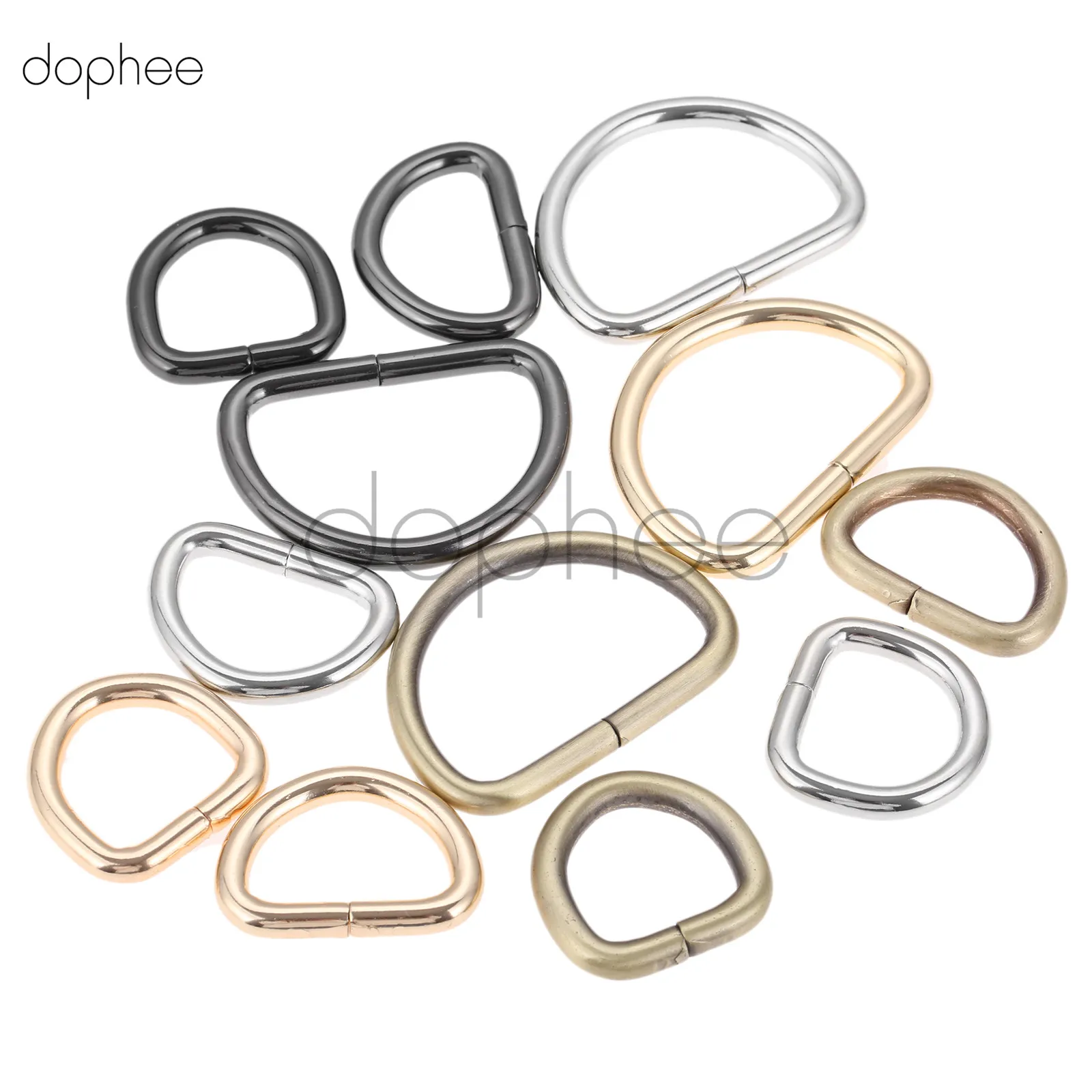 Dophee 10 шт. d-кольца 20 мм 25 мм 38 мм лямки мешки для обвязки аксессуары для одежды Розничная не сварочный Металл плоское кольцо ди