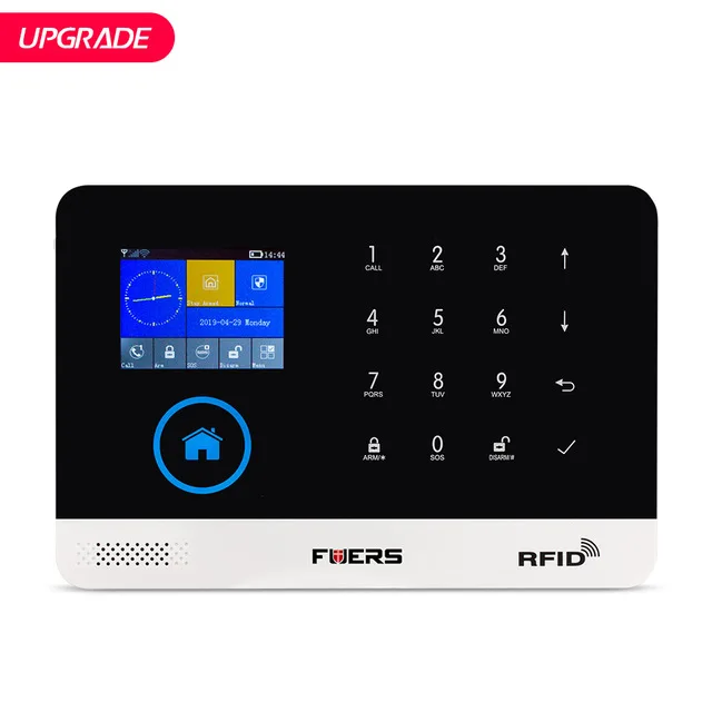 FUERS WG11 Wi-Fi GSM беспроводная домашняя бизнес охранная сигнализация Система управления приложением сирена RFID детектор движения PIR датчик дыма - Цвет: PG103 Panel